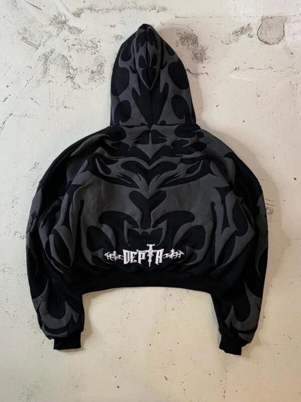 Tribal Shadow Depth Oversized Hoodie | LUFERS® Stylish Streetwear