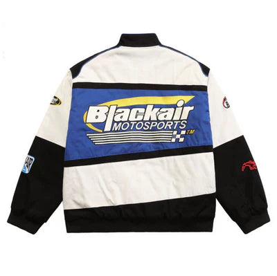 Black Air Classic Vintage Racing Jacket – Iconic Style for Motorsport | LUFERS® Edition