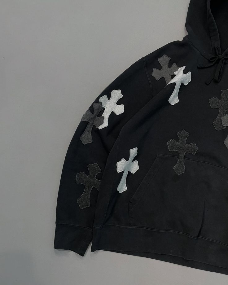 Cross Printed Hoodie - LUFERS