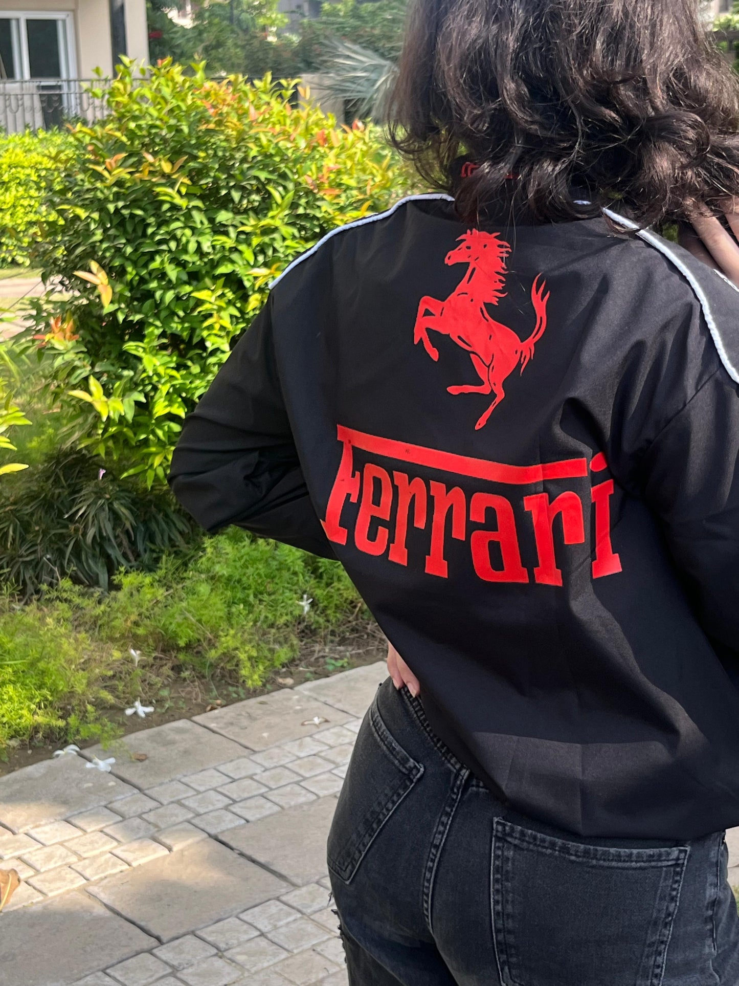 Black Ferrari F1 Vintage Jacket | Premium Unisex Motorsport Fashion | Ultra-Limited | LUFERS® F1 Edition