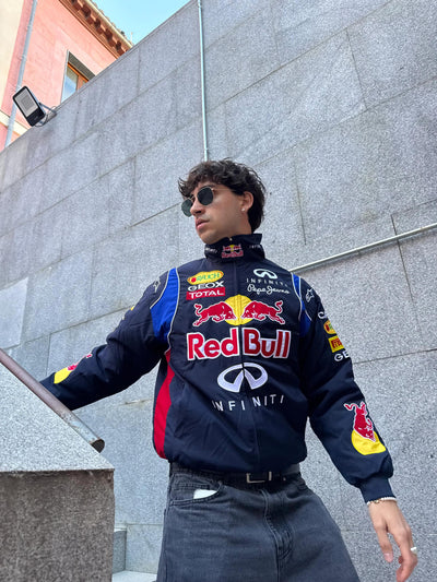 Red Bull Racing Jacket – NAVY BLUE | Embroidered | LUFERS® F1 Edition