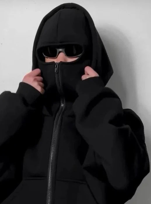 Balaclava Layered Double Ziplord Hoodie
