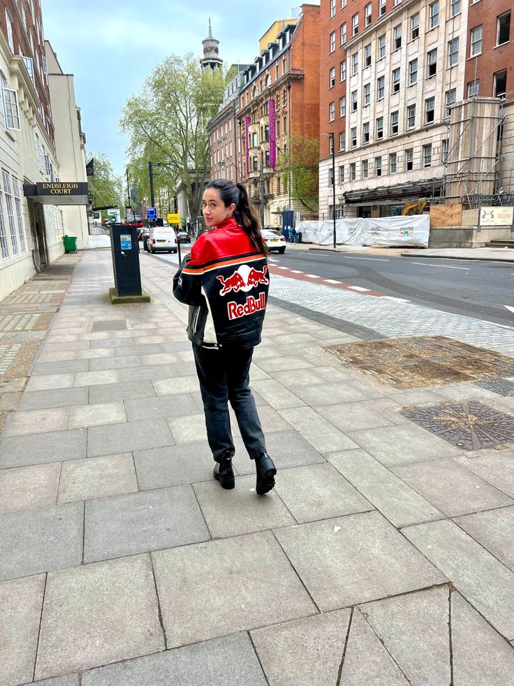 RED BULL LEATHER RACING JACKET - LUFERS F1 EDITION