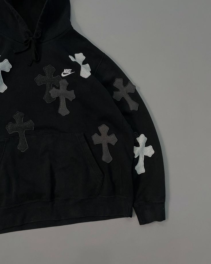 Cross Printed Hoodie - LUFERS