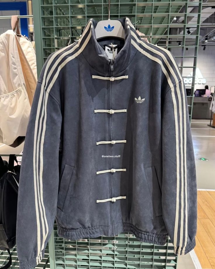 CNY-Inspired Premium Grey Suede Streetwear Jacket