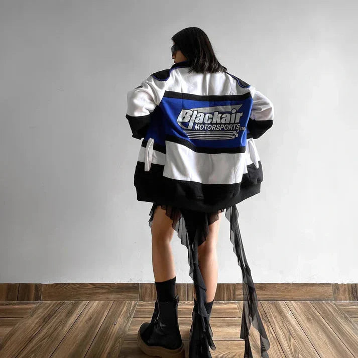 Black Air Classic Vintage Racing Jacket – Iconic Style for Motorsport | LUFERS®  Edition